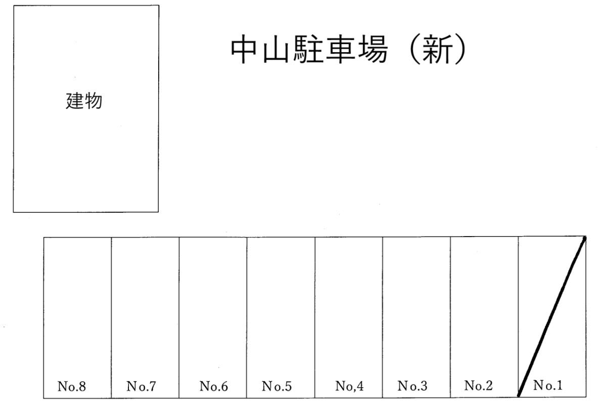 中山駐車場（新）の駐車配置図