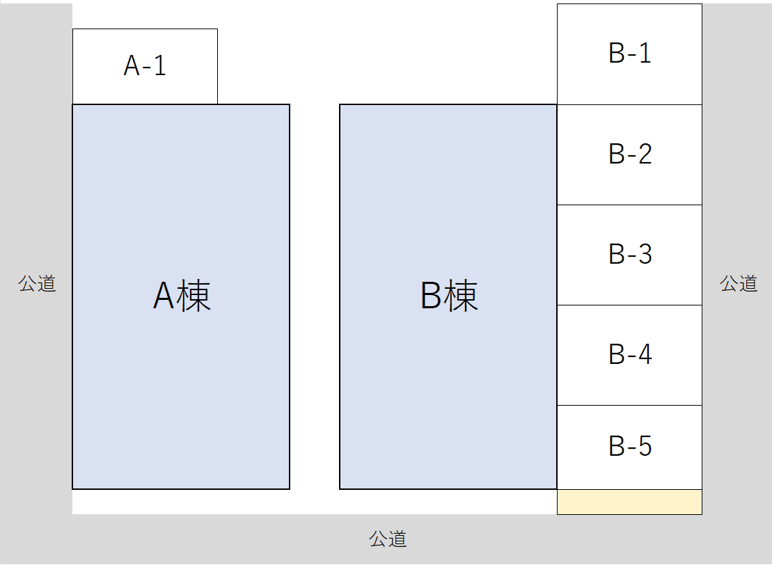 クロノス五香南　駐車場の駐車配置図