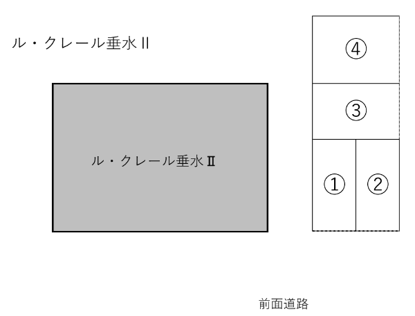 ル・クレール垂水Ⅱの駐車配置図