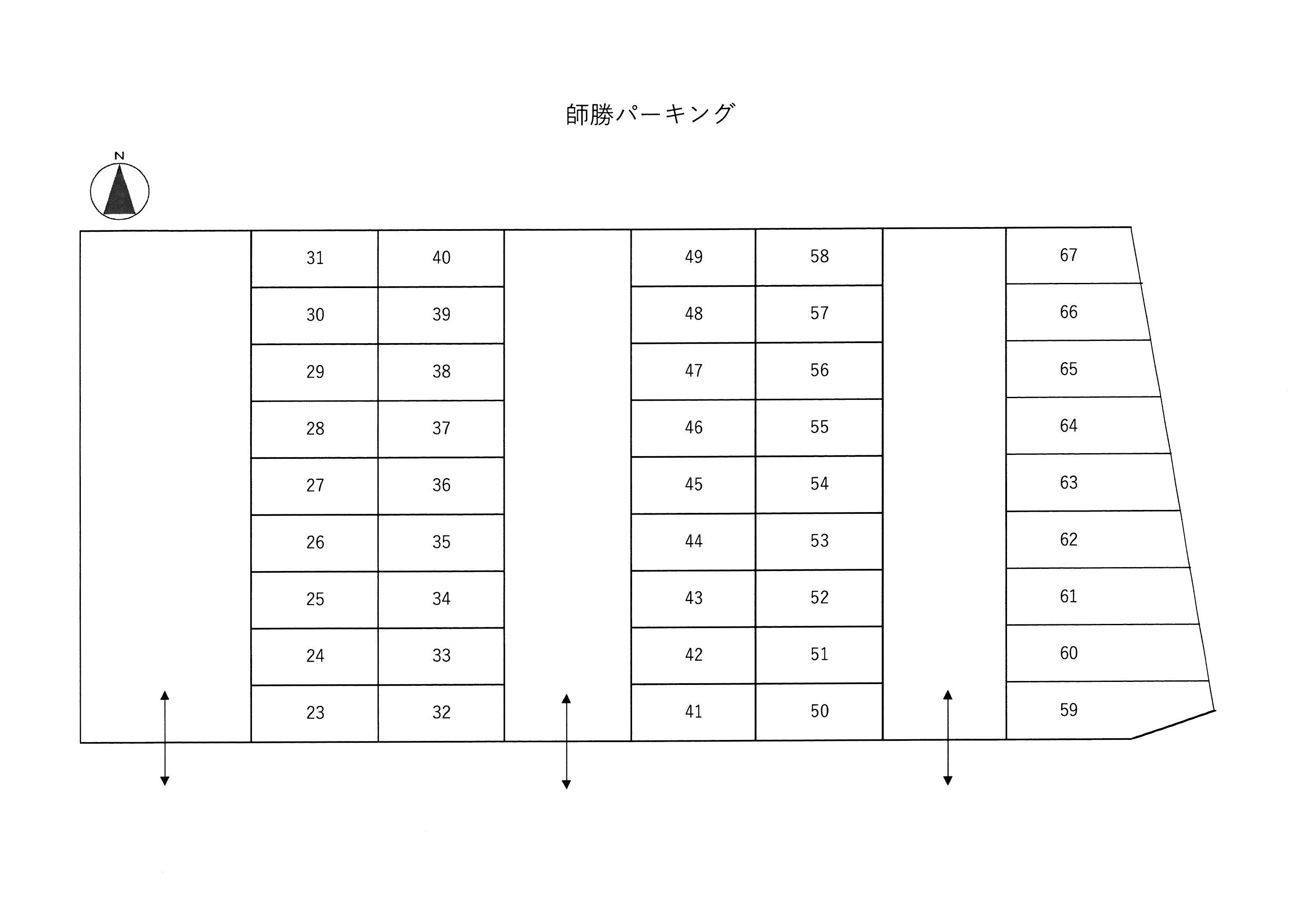 師勝パーキングの駐車配置図