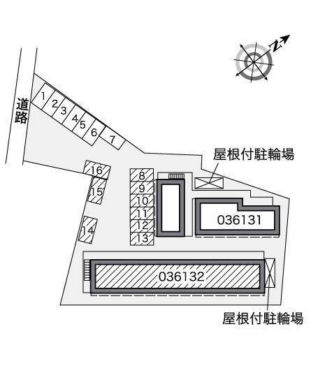 福岡大学前Ｂ(36132)の駐車配置図