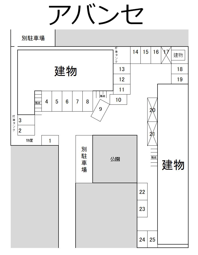 アバンセの駐車配置図
