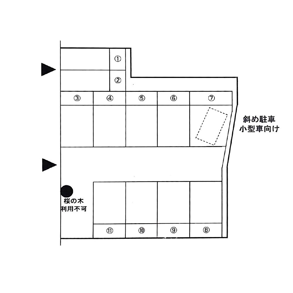 みずきパーキングの駐車配置図