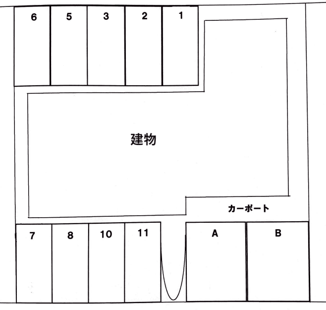 阿部パーキングの駐車配置図