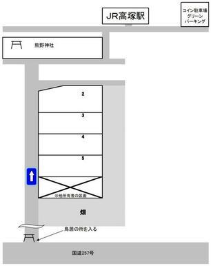 高塚町　KT6　駐車場の駐車配置図