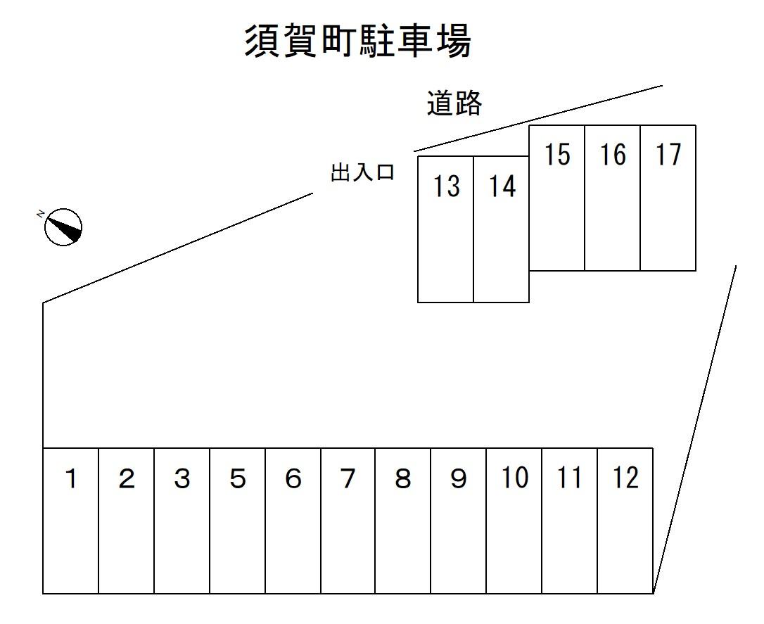 須賀町駐車場の駐車配置図