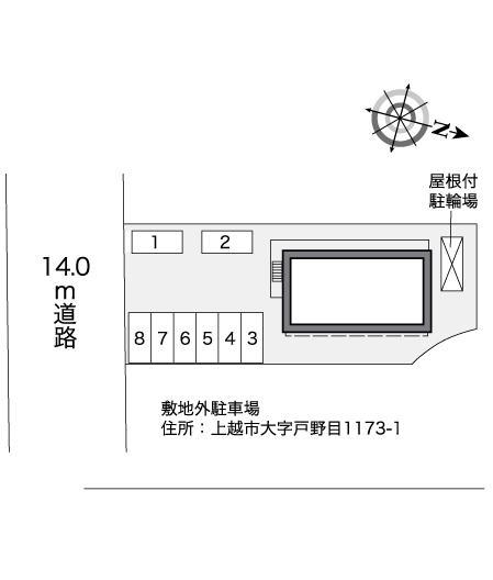 ルミナス(26350)　敷地外駐車場の駐車配置図