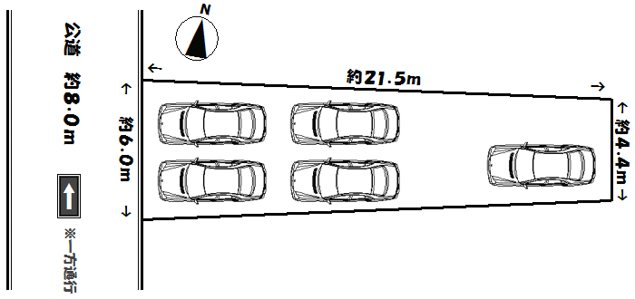 ワイズ・本町 第2駐車場の駐車配置図