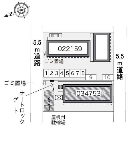 真Ⅶ(34753)の駐車配置図