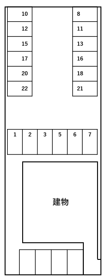 二の宮Kパーキングの駐車配置図
