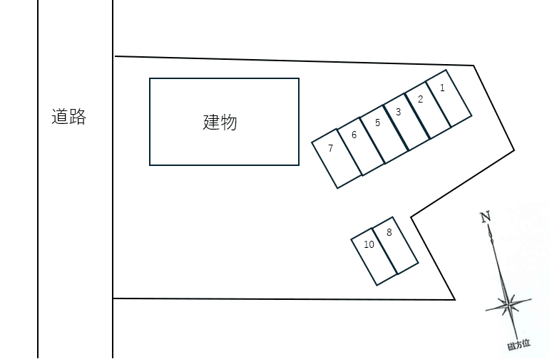 ステラ☆ヒルの駐車配置図