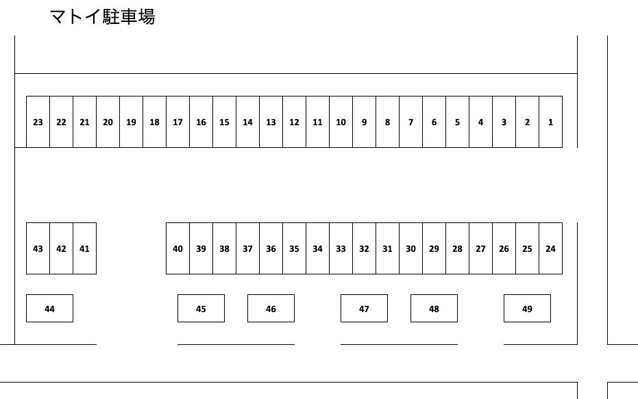 マトイ駐車場の駐車配置図