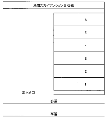 北鳥旗駐車場の駐車配置図
