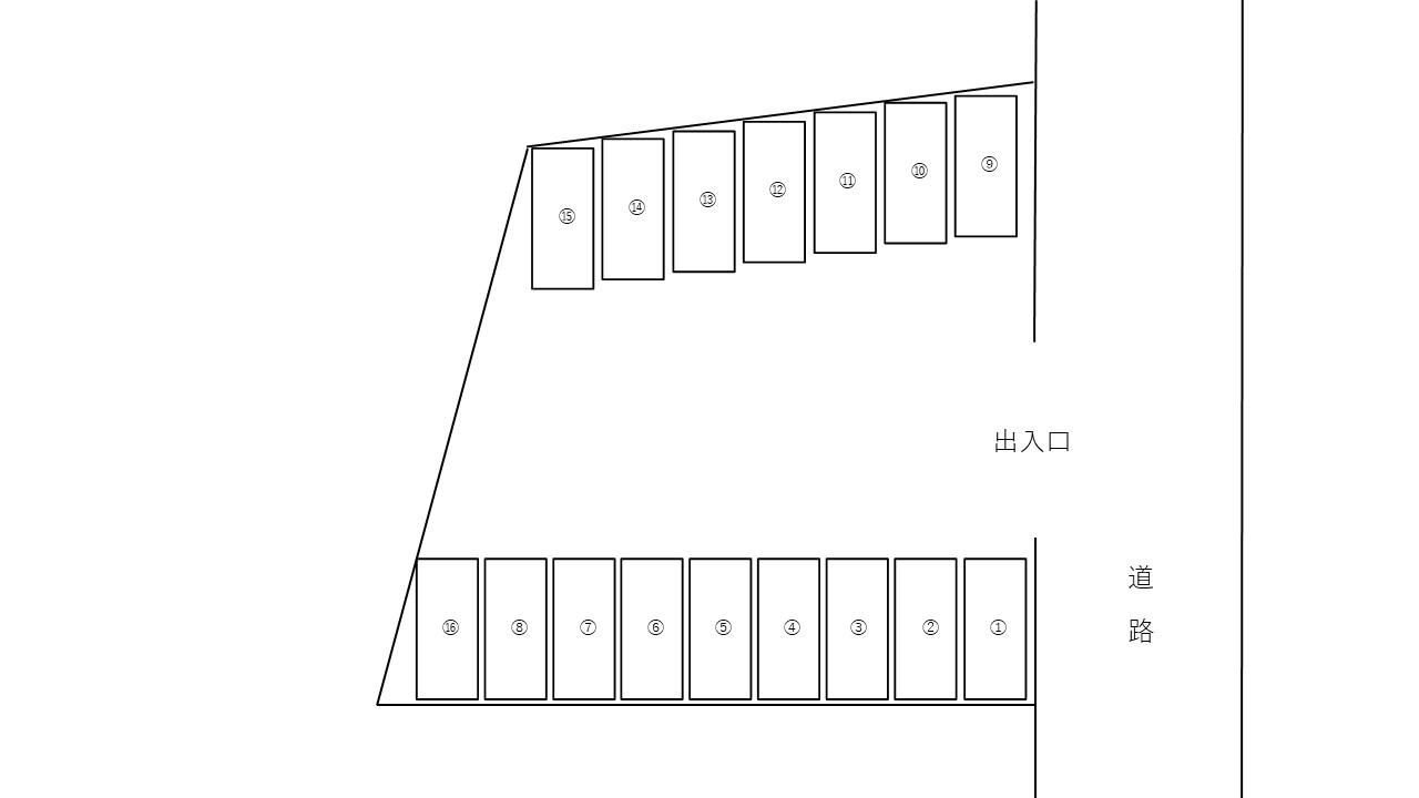 湯高第4駐車場の駐車配置図