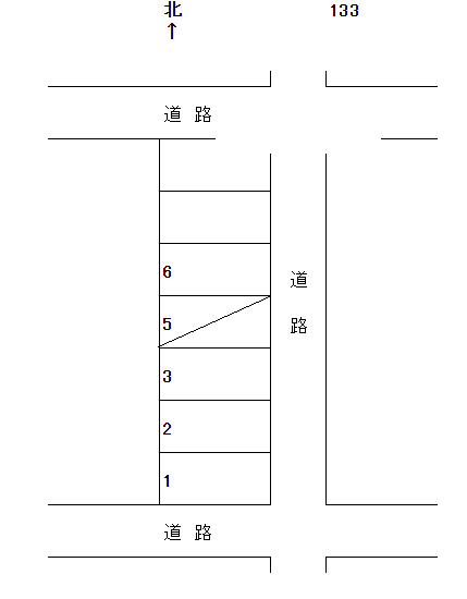 岩倉－133の駐車配置図