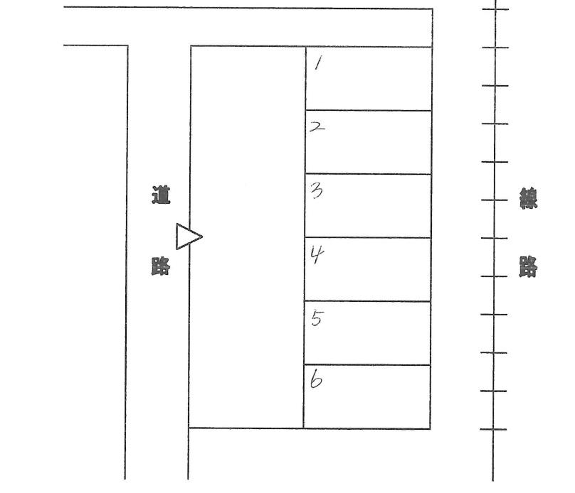 大金平駅前駐車場の駐車配置図