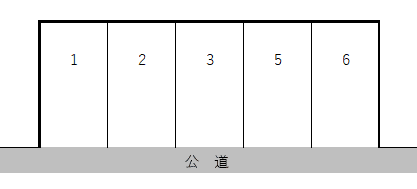 鶴田森パーキングの駐車配置図