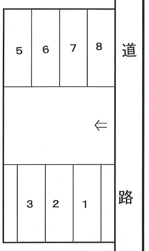さつき荘（敷地外）駐車場の駐車配置図