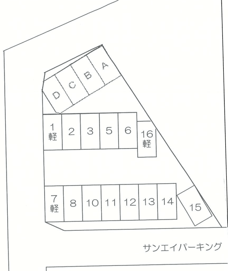 サンエイパーキングの駐車配置図