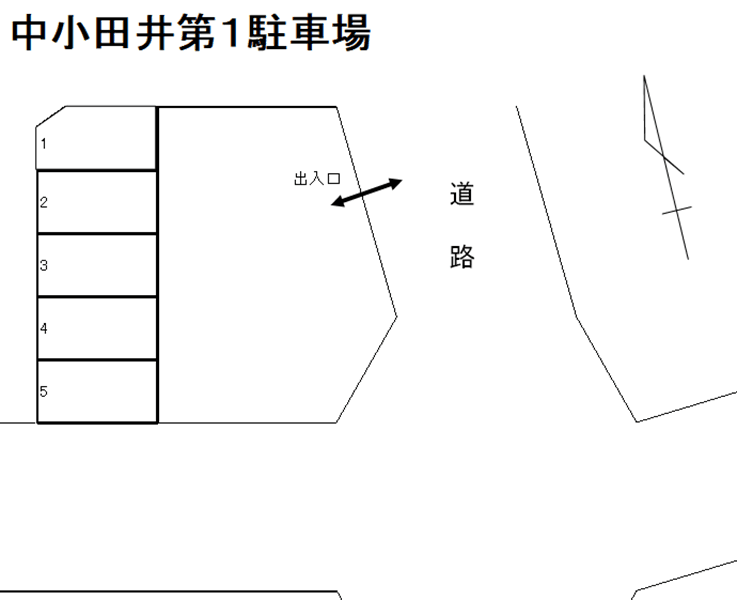 中小田井第1駐車場の駐車配置図