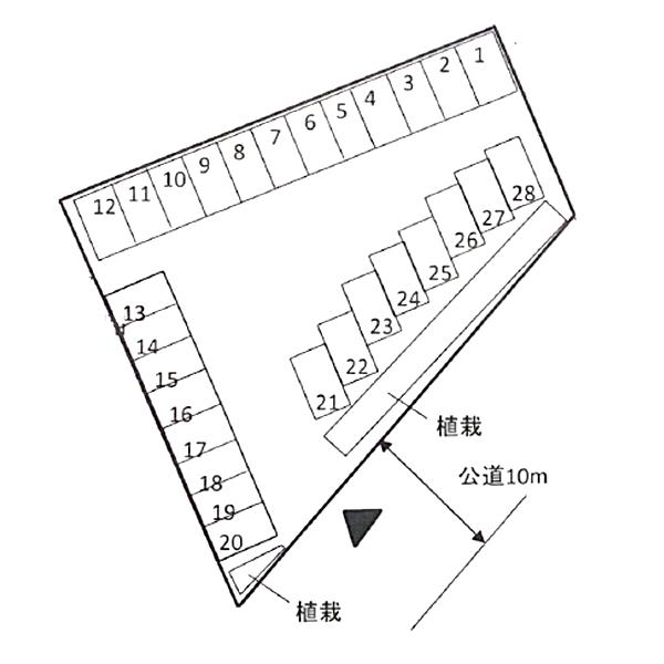 山口第７駐車場の駐車配置図
