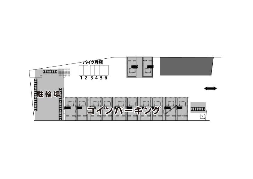 TERIOS MONTHLY140霞ヶ関バイク駐車場の駐車配置図