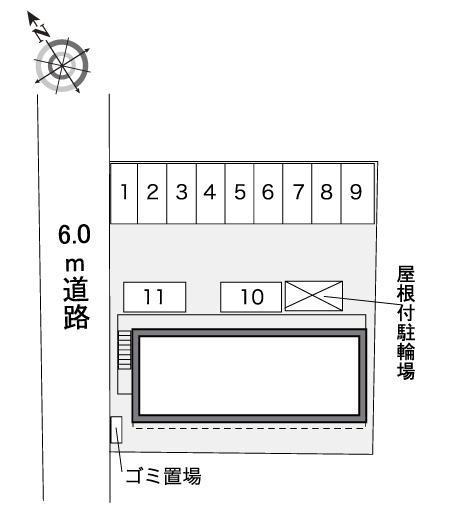 新西原(30340)の駐車配置図