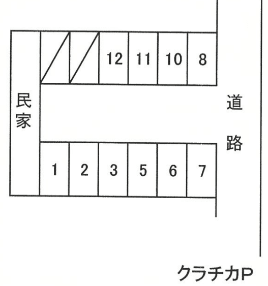 クラチカＰの駐車配置図