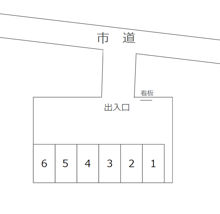 角張パーキングの駐車配置図