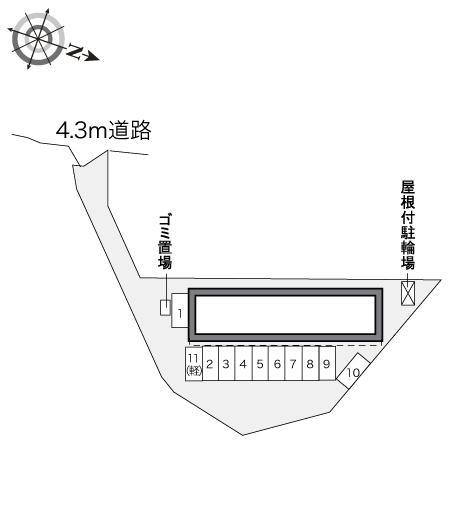 荻町(29434)の駐車配置図