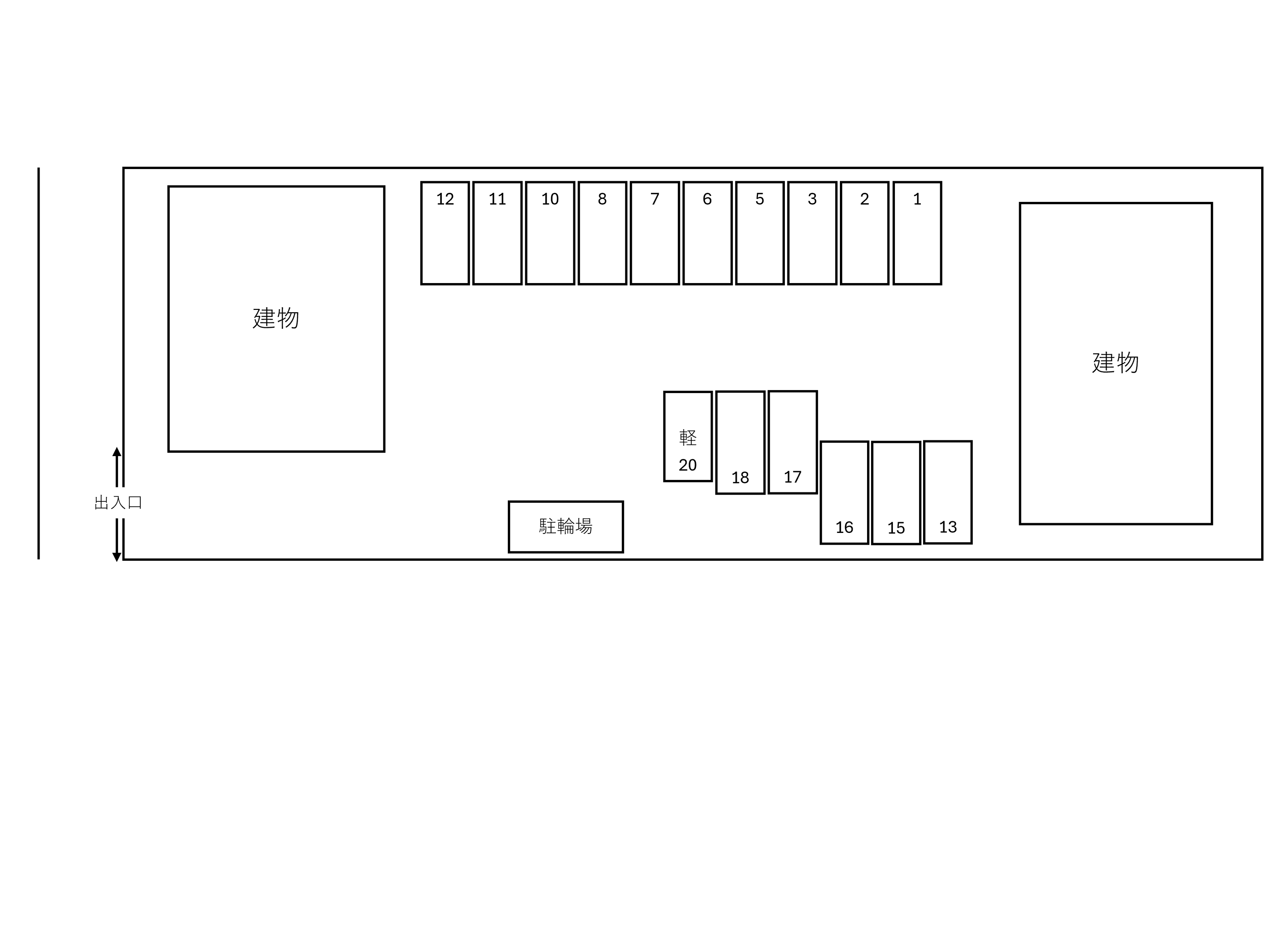 Ｐｏｗａｌｎ　Ａの駐車配置図
