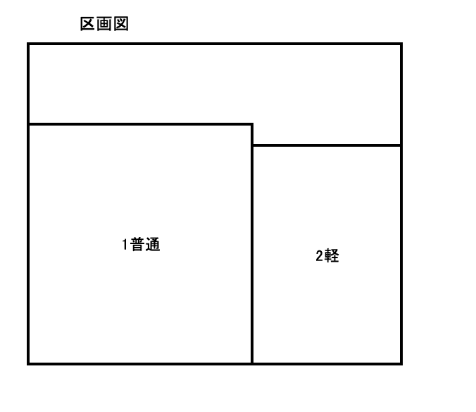 納所妙徳寺ガレージの駐車配置図
