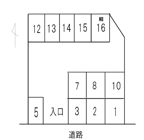 柴田大喜駐車場の駐車配置図