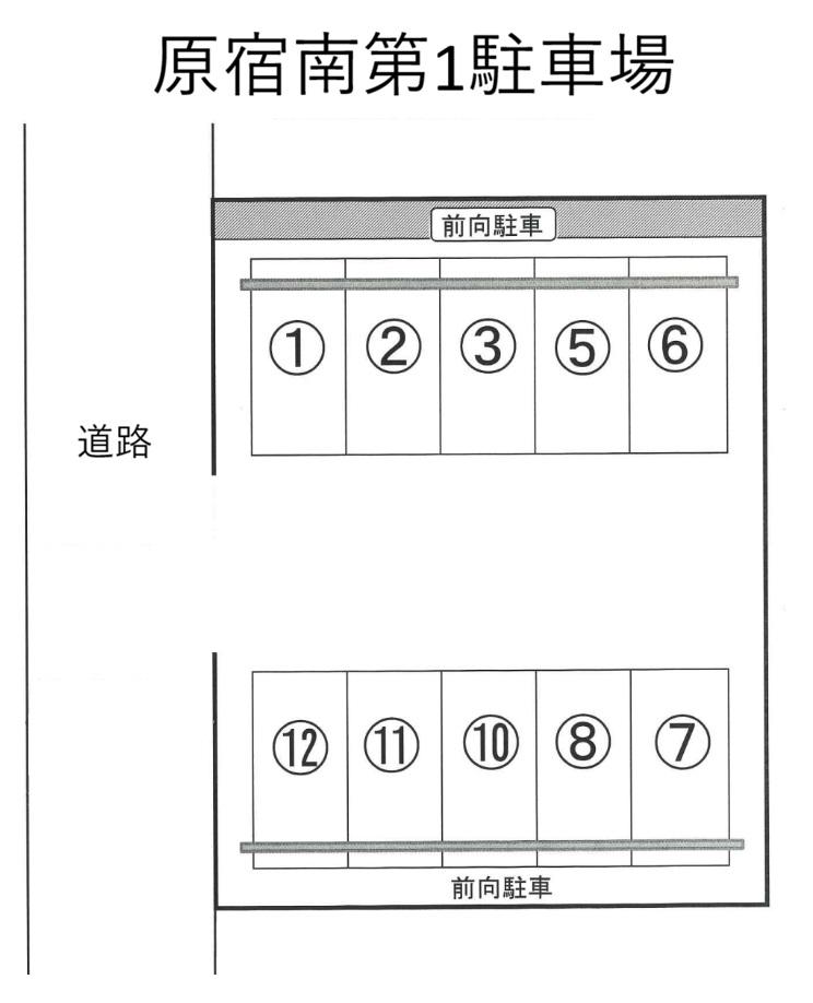 原宿南第1駐車場の駐車配置図