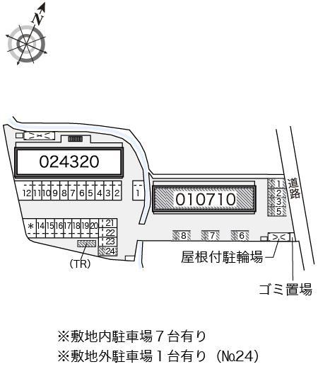 本竜野(10710)　敷地外駐車場の駐車配置図
