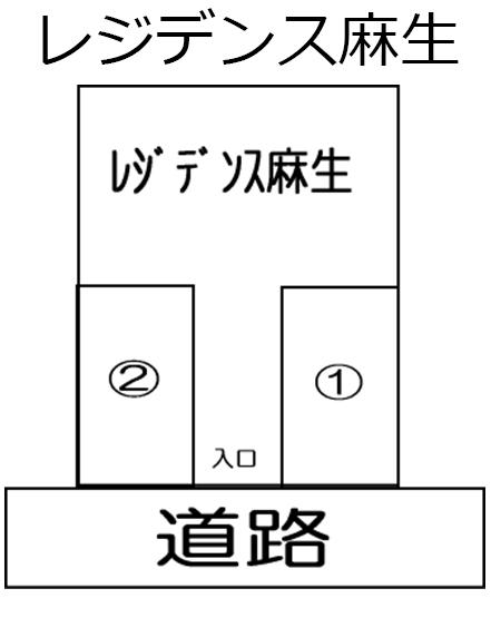 レジデンス麻生の駐車配置図