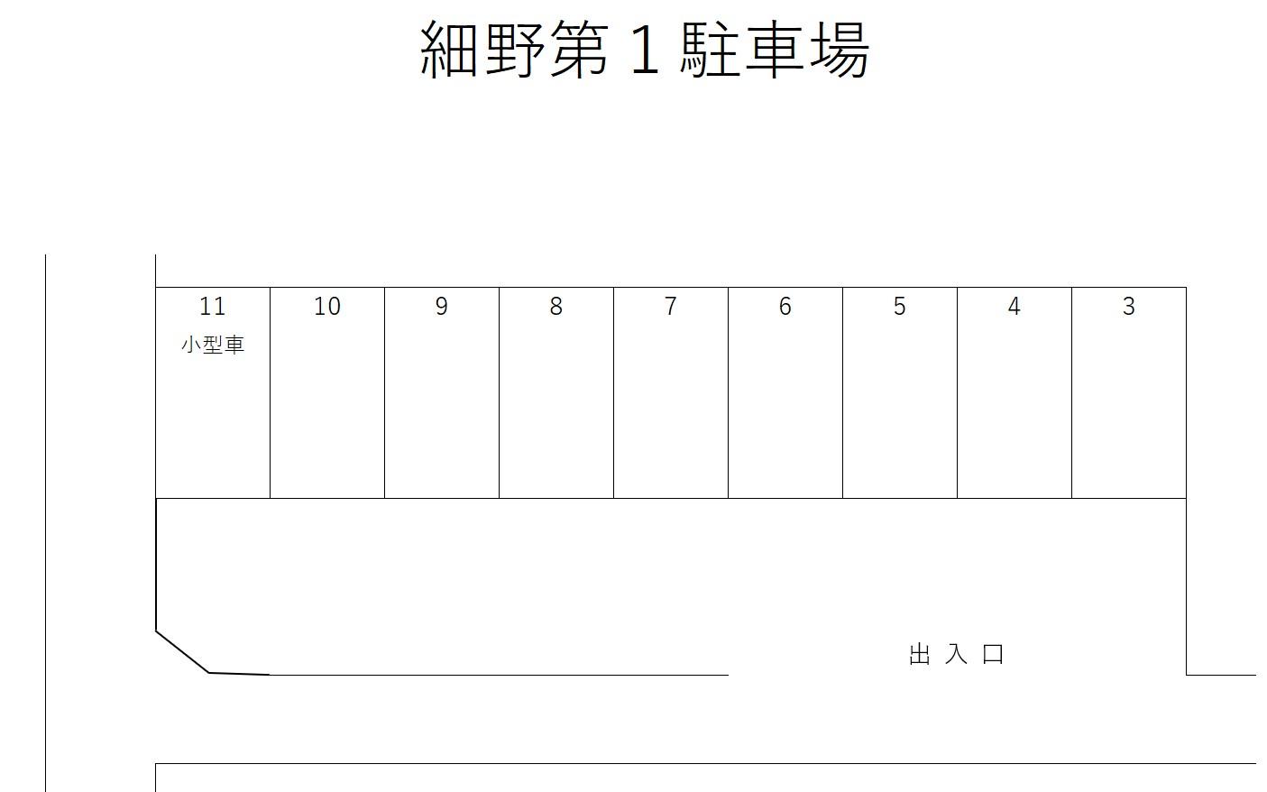 細野第１駐車場の駐車配置図