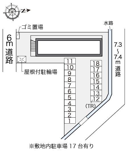 オアシス(13214)の駐車配置図