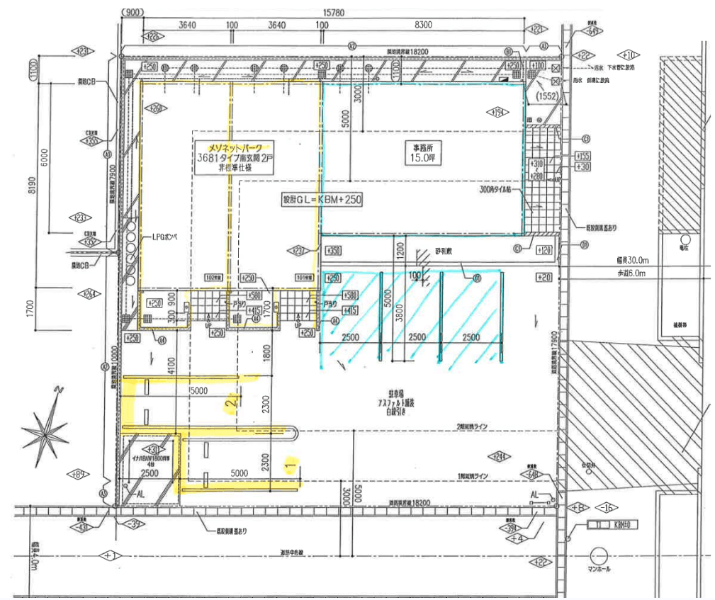 Ａｒｉｅｔｔａの駐車配置図