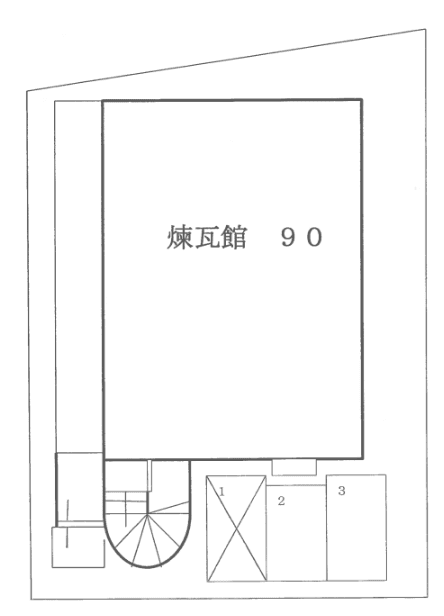 煉瓦館90 駐車場の駐車配置図
