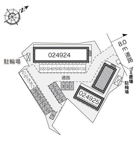エスポワール折立Ⅱ(24925)の駐車配置図
