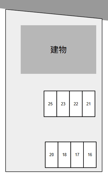 シャリオ・つくばⅡ別駐車場の駐車配置図