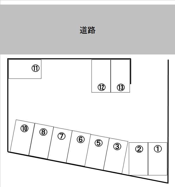 割子川２丁目駐車場の駐車配置図