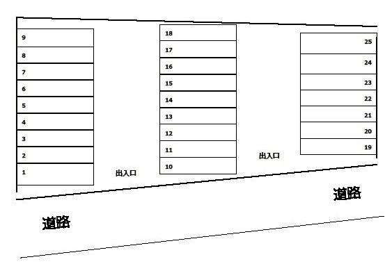 【55065】二俣パーク駐車場の駐車配置図