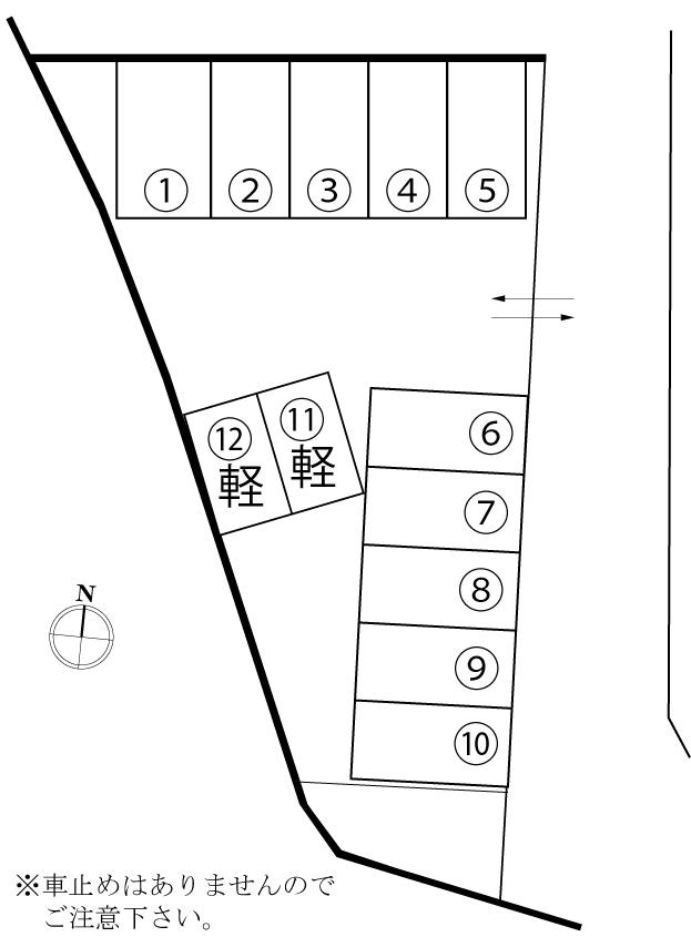 庄子駐車場の駐車配置図