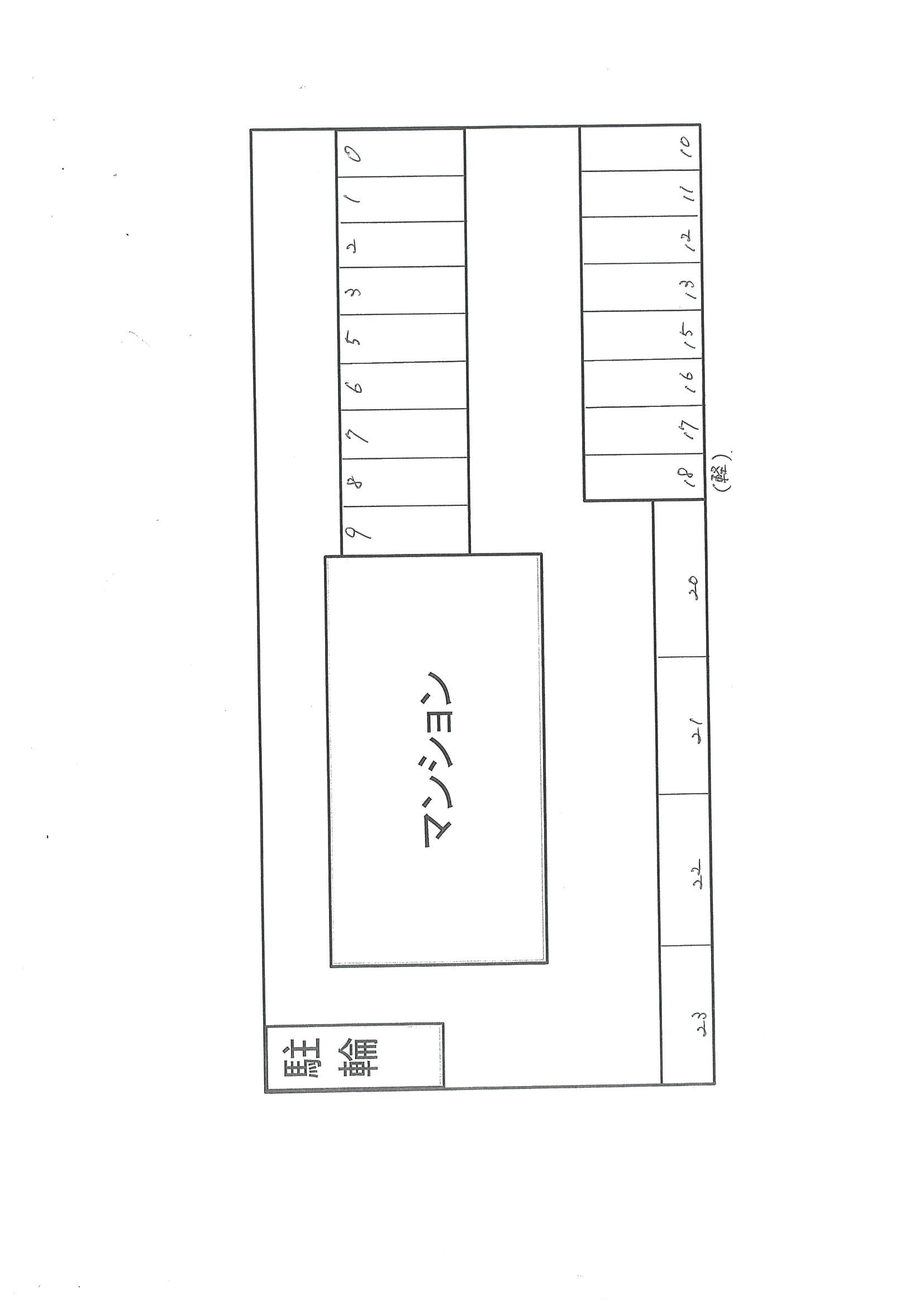 田原マンション駐車場の駐車配置図