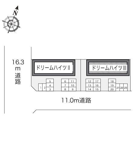 ドリームハイツⅢ(20225)の駐車配置図