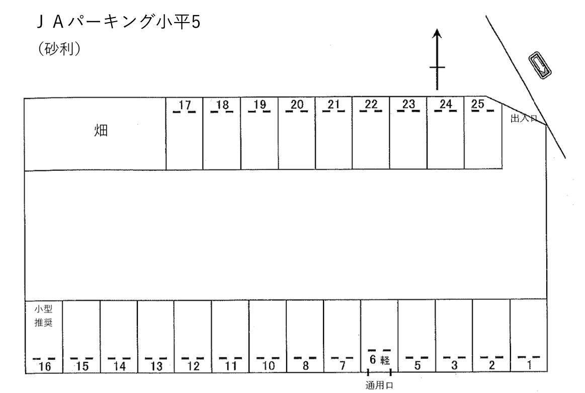 ＪＡパーキング小平5の駐車配置図