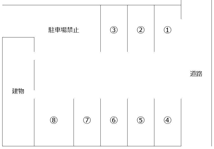 Aパーキングの駐車配置図