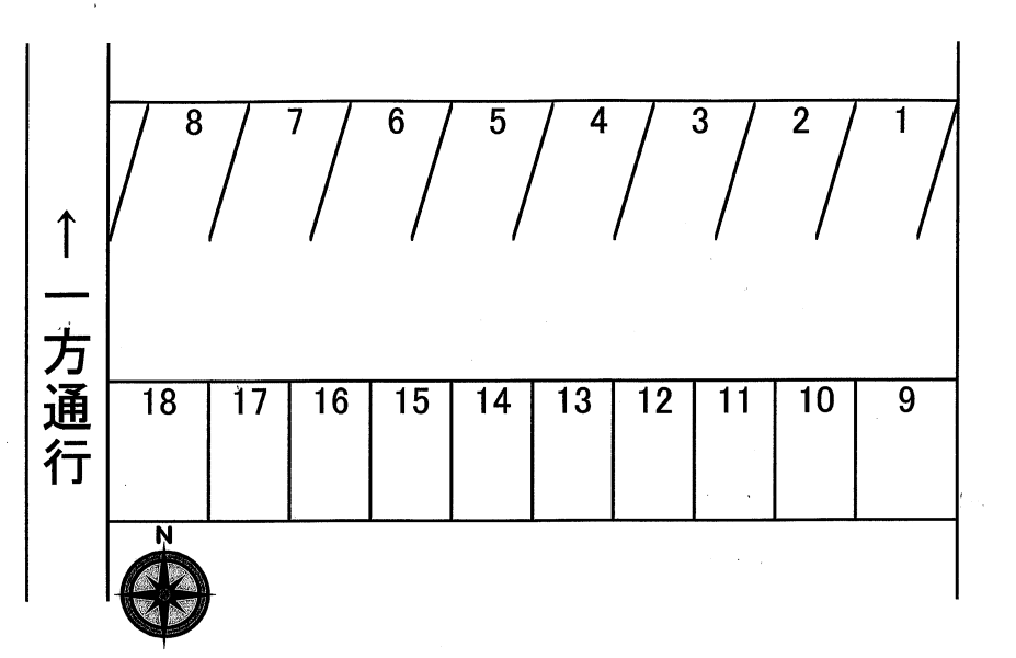 三光パークNo.10の駐車配置図